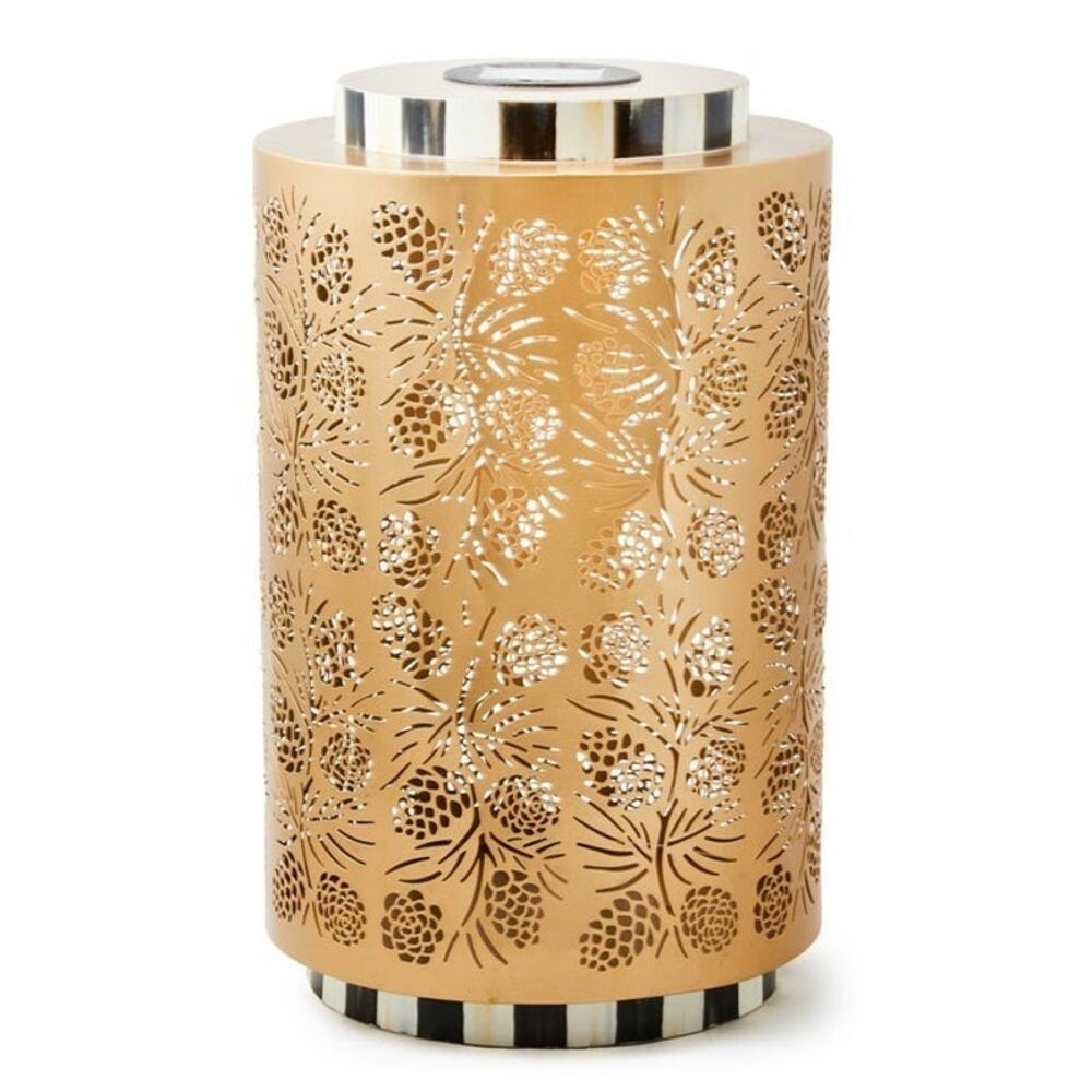 Brand New Mackenzie-Childs Pinecone Tall Solar Lantern